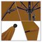 California Umbrella 7.5' Black Aluminum Market Patio Umbrella, Pacifica Ginkgo 194061334911 - alternate 3